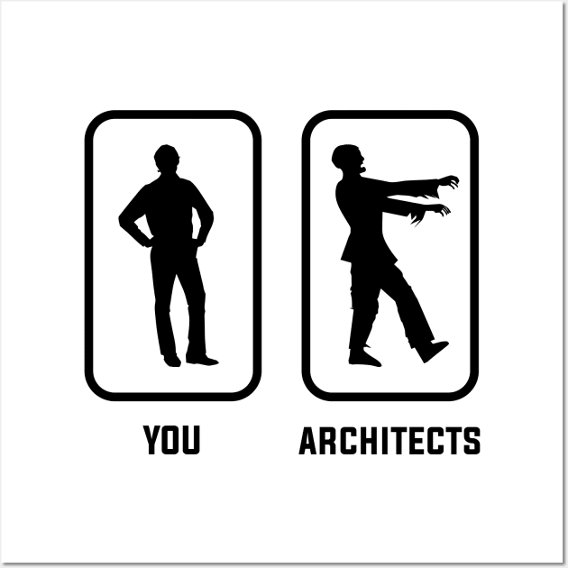 A Normal You Versus an Architect Zombie Wall Art by Freid